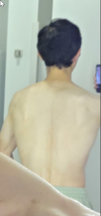 Mirror photo from behind, August 2026.